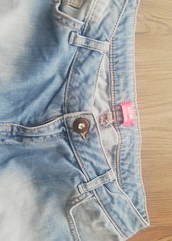LC Waikiki Mavi Bağlama Desenli Mini Denim Şort