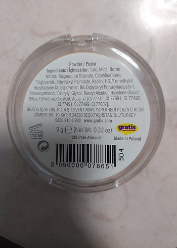  Beden Beaulis pudra 132 pale almond
