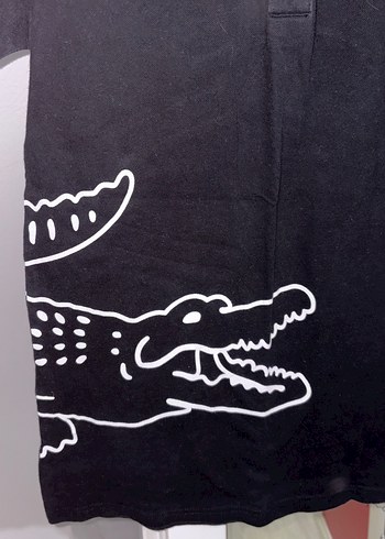 Düğmeli Siyah Baskılı Erkek Polo Tişört - Görsel 2