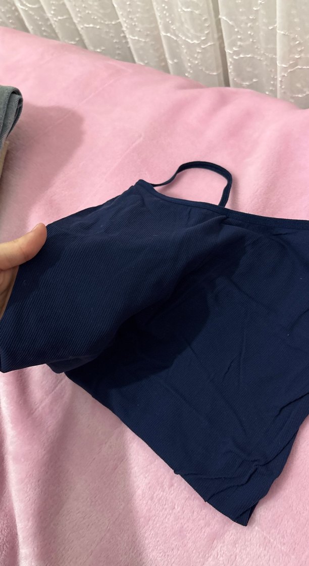 Kadın Lacivert İnce Askılı Atlet - Görsel 2