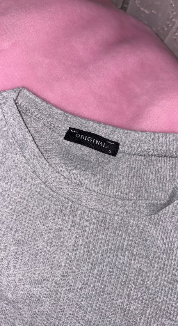 Kız Çocuk Gri Pamuklu Kısa Kollu Tişört - Görsel 3