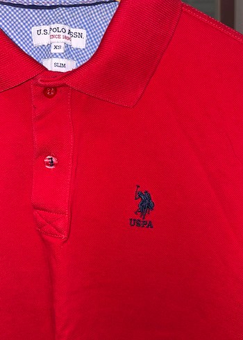 Kızlar için Kırmızı Kısa Kollu Polo Tişört - Görsel 2