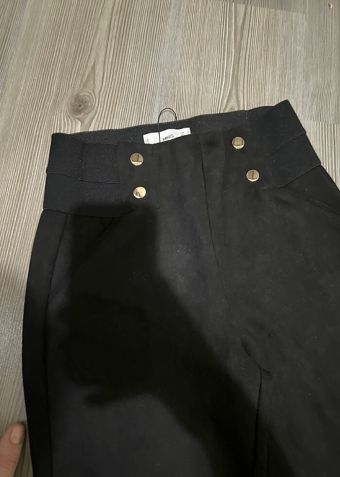 Mango yüksek bel süet tayt - Görsel 2