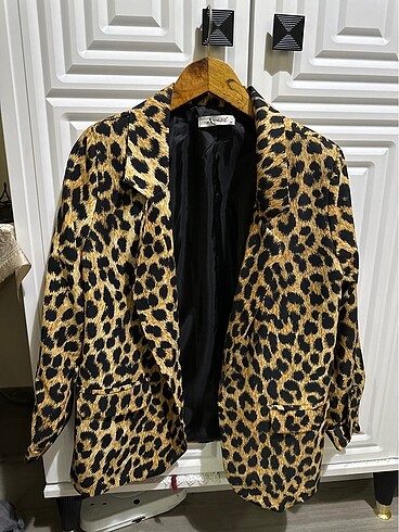 Blazer ceket leopar