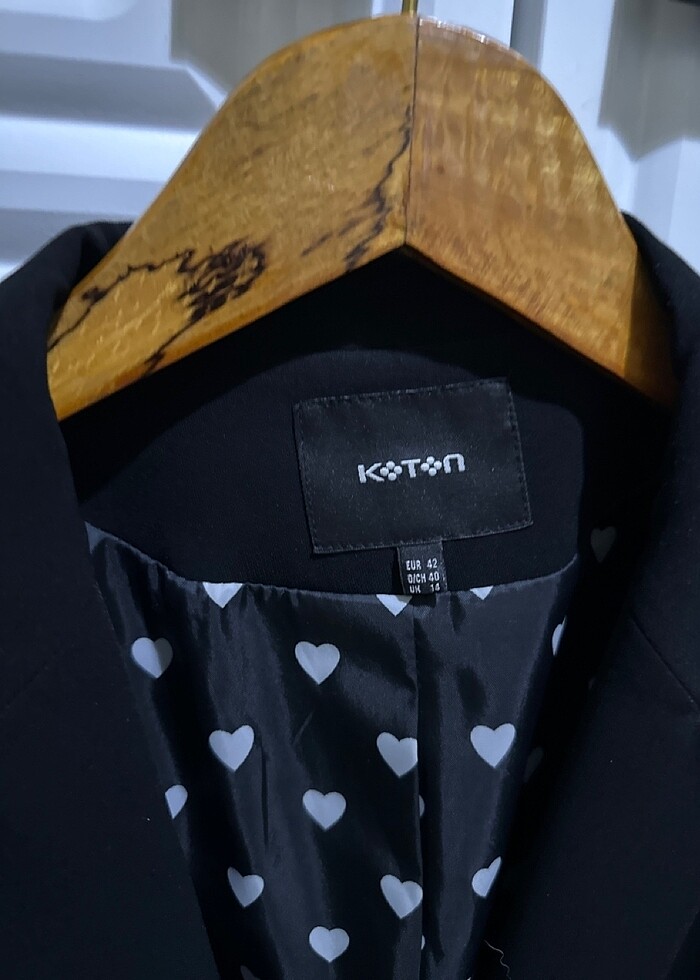 Koton siyah blazer ceket - Görsel 2