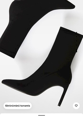 Siyah Stiletto Topuklu Kadın Bot