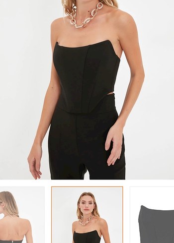 Siyah Straplez Mini Büstiyer - Görsel 3