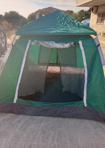 5 Kişilik koyu yeşil kamp çadırı - Görsel 3