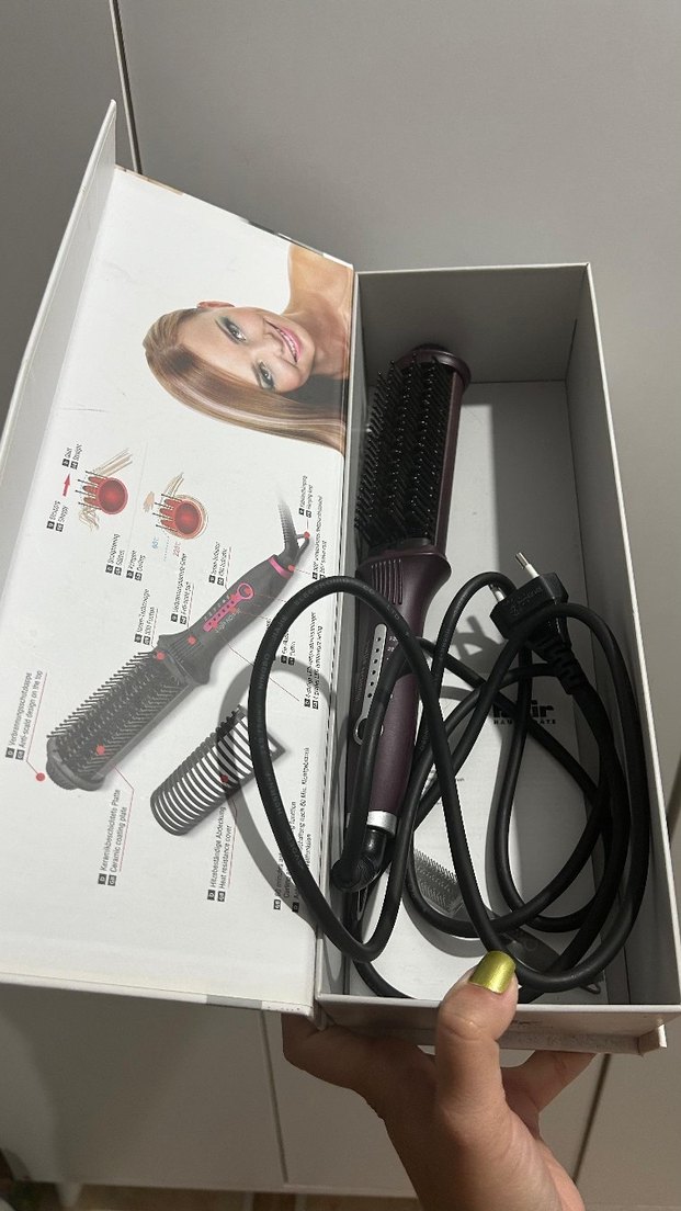 Fakir Ionic Saç Düzleştirici Fırça Mor Sıfır - Görsel 2