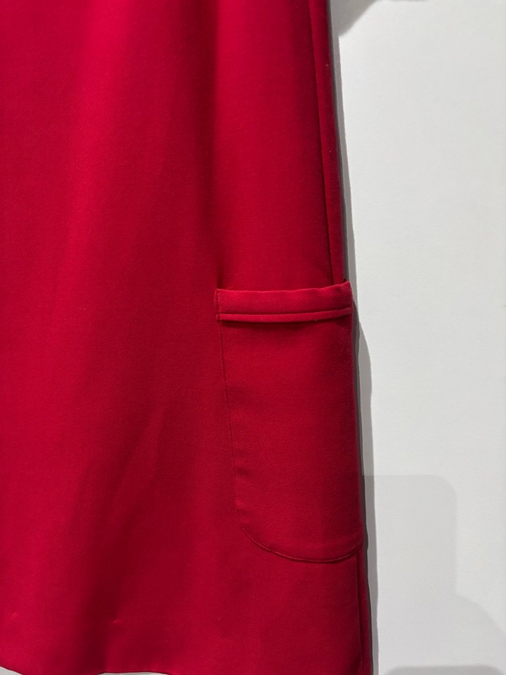 Kısa Kollu Kırmızı Midi Triko Elbise - Görsel 3