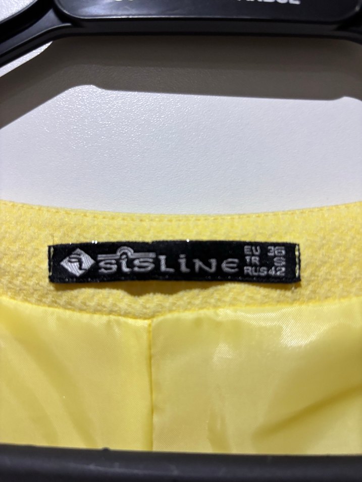 Sarı V Yaka Midi Kadın Elbise - Görsel 5