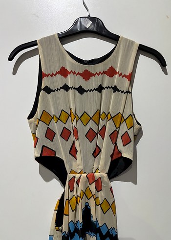 Bohem Çok Renkli Uzun Elbise - Görsel 3