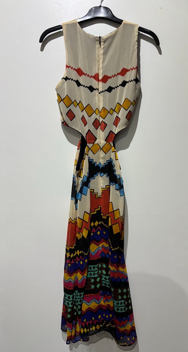 Bohem Çok Renkli Uzun Elbise - Görsel 2