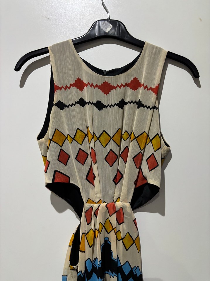 Bohem Çok Renkli Uzun Elbise - Görsel 3