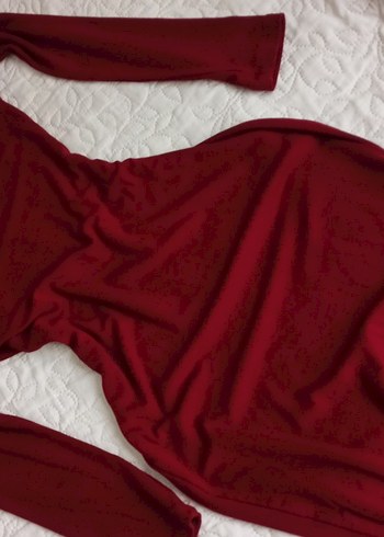 Armalife Uzun bordo elbise