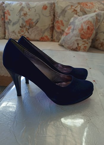 Diğer Lacivert Süet Platform Topuklu Kadın Stiletto