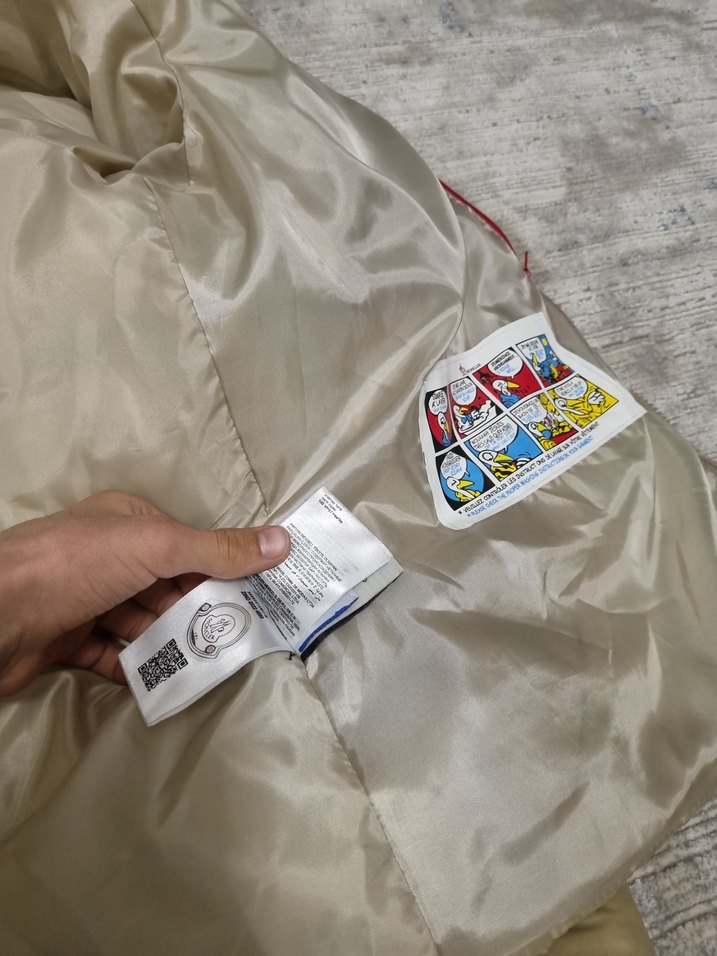 kaz tüylü bej erkek/kadın Kışlık Mont - Görsel 5