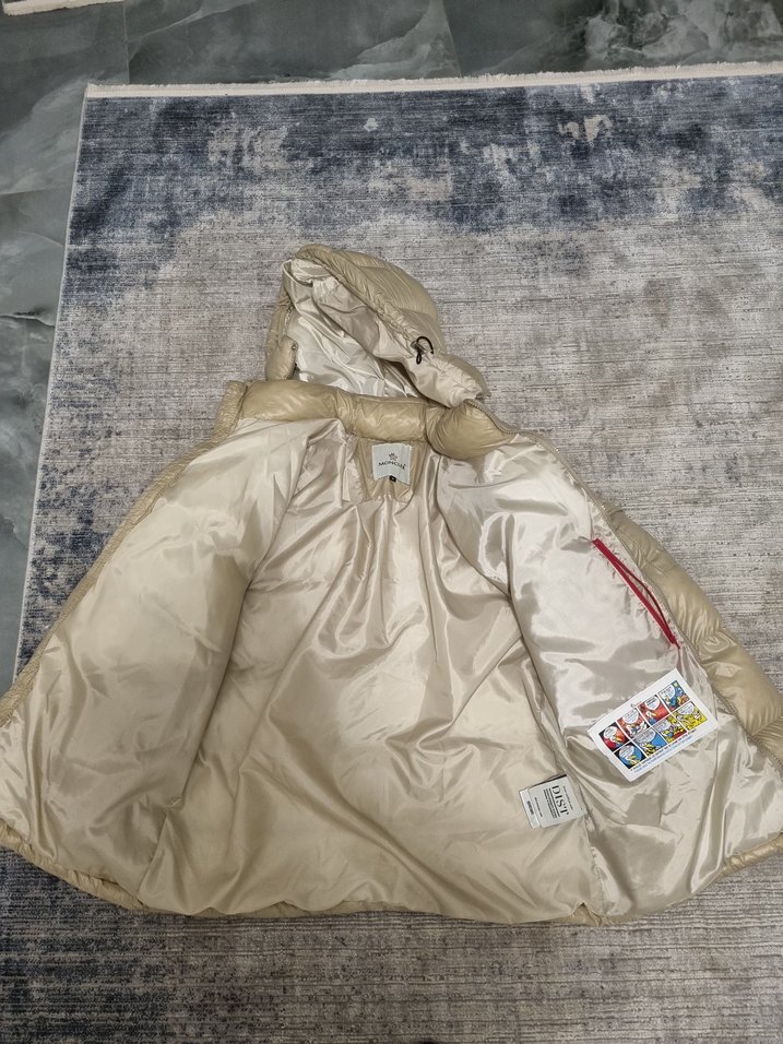 kaz tüylü bej erkek/kadın Kışlık Mont - Görsel 3