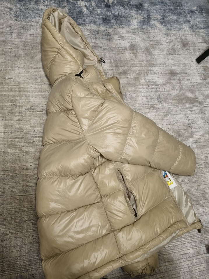 kaz tüylü bej erkek/kadın Kışlık Mont - Görsel 2