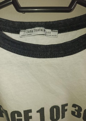 Zara Beyaz Baskılı Kadın Tişört
