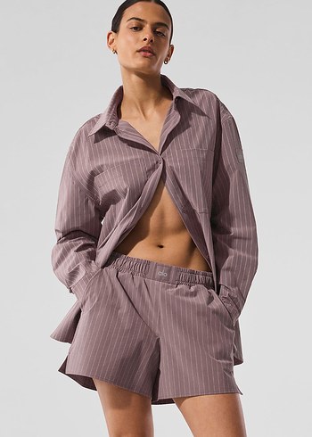 Kadın Kahverengi Mini Şort Takım - Görsel 5