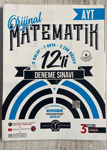 Orijinal Matematik AYT 12'li Deneme Sınavı