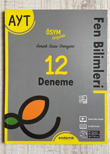 AYT Fen Bilimleri Endemik Yayınları 12 Deneme Sınavı