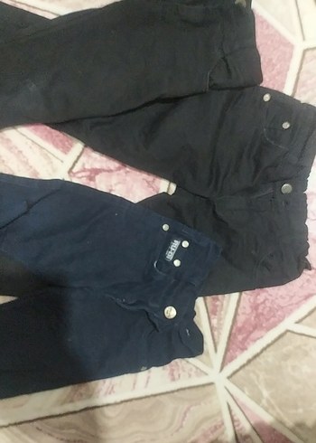 Diğer Erkek Çocuk Siyah Düğmeli Slim Denim Pantolon