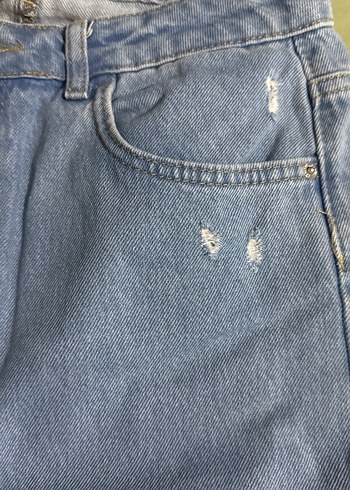 40 Beden Kadın Mavi Rahat Kesim Midi Denim Pantolon