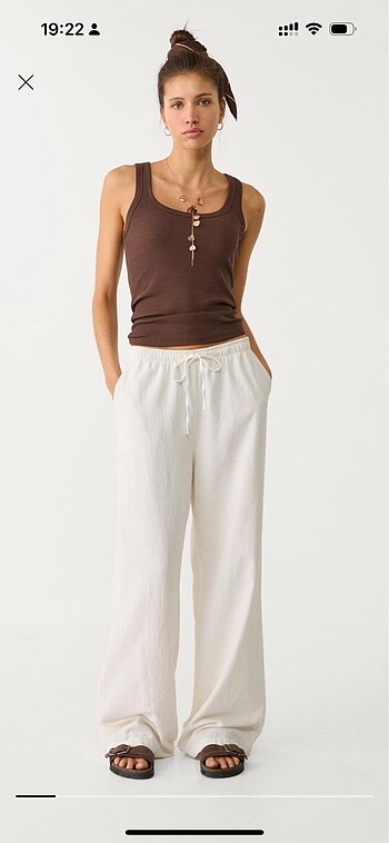 Stradivarius Stradivarius keten pantolon