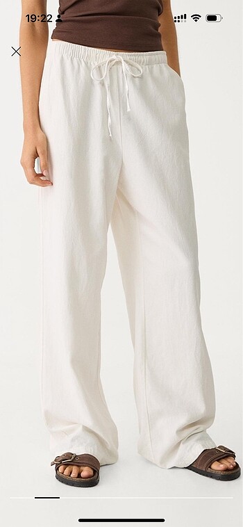 Stradivarius keten pantolon