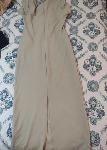 yeşil Kısa Kollu Hamile Midi Elbise - Görsel 6