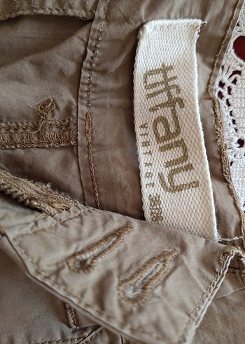 Düğmeli Bej Mini Şort - Görsel 2