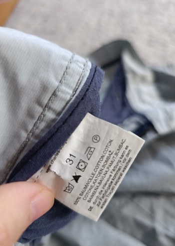 Gri Erkek Denim Midi Şort - Görsel 4