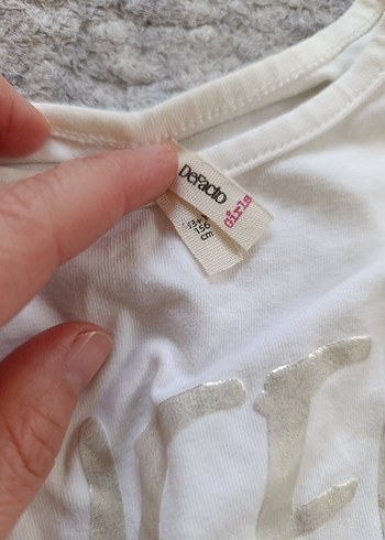 Kız Çocuk Beyaz Uzun Kollu Tişört - Görsel 3