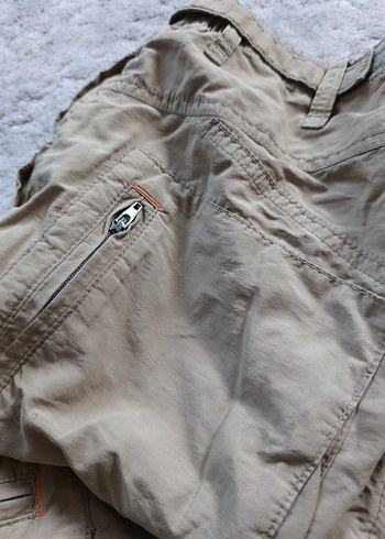 Bej Keten Erkek Midi Şort - Görsel 5