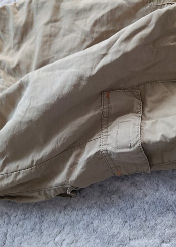 Bej Keten Erkek Midi Şort - Görsel 3