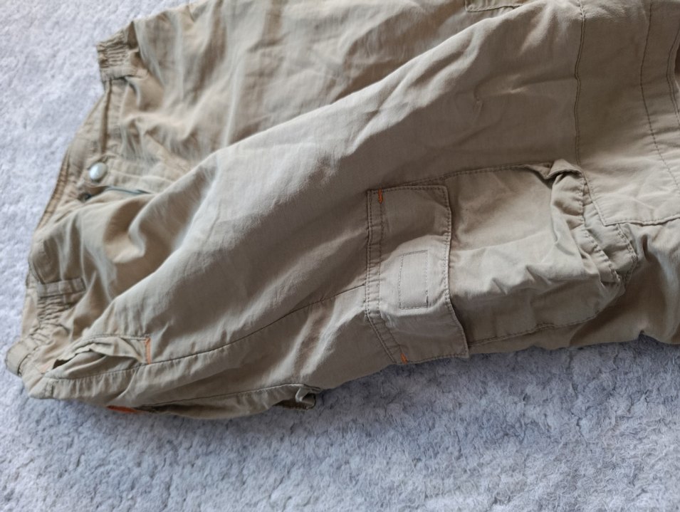 Bej Keten Erkek Midi Şort - Görsel 3