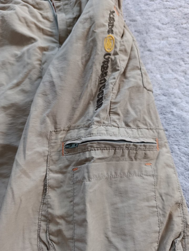 Bej Keten Erkek Midi Şort - Görsel 2