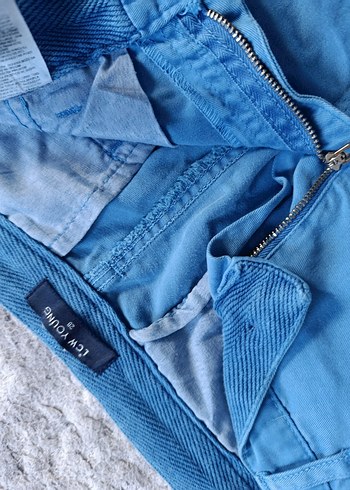 Erkek Mavi Denim Mini Şort - Görsel 3