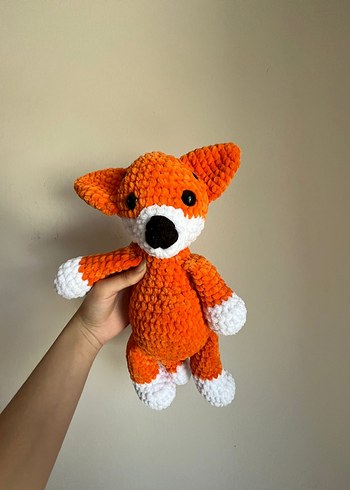  Beden Renk Renkli Turuncu Peluş Tilki Oyuncak