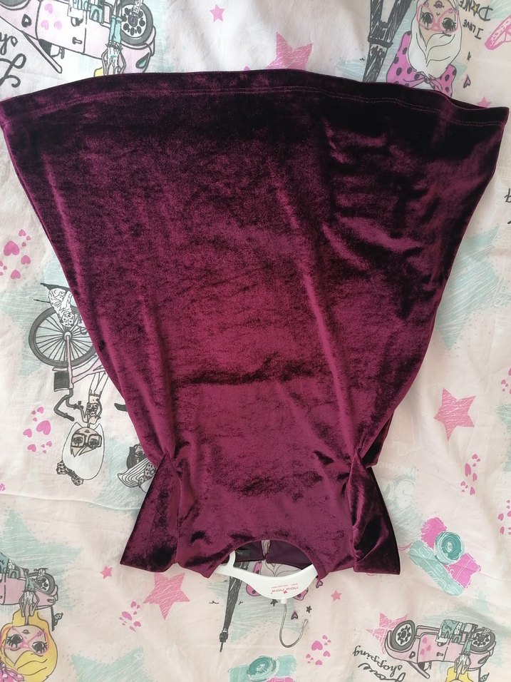 Bordo Kız Çocuk Süet Salaş Elbise - Görsel 3