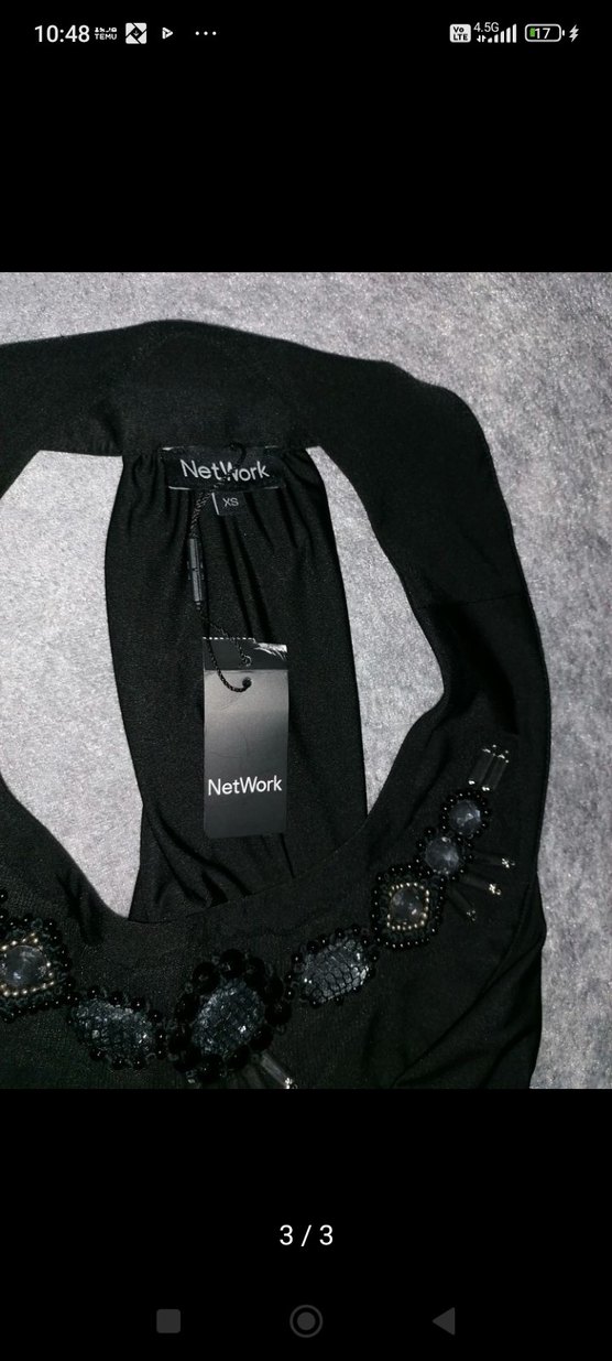 Nakış İşlemeli Siyah Uzun Kollu Bohem bluz - Görsel 2