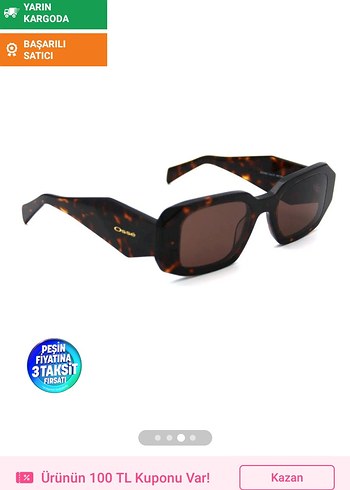 Koyu Kahverengi Klasik Kadın Güneş Gözlüğü - Görsel 7