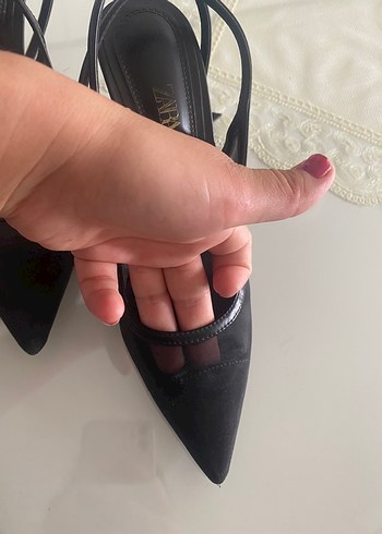 37 Beden Siyah Tokalı Stiletto Topuklu Kadın Ayakkabı