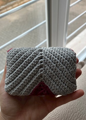 Diğer Örgü Kadın Gri Clutch Çanta