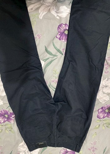 36 Beden siyah Renk Düğmeli Siyah Kadın Bol Kesim Pantolon