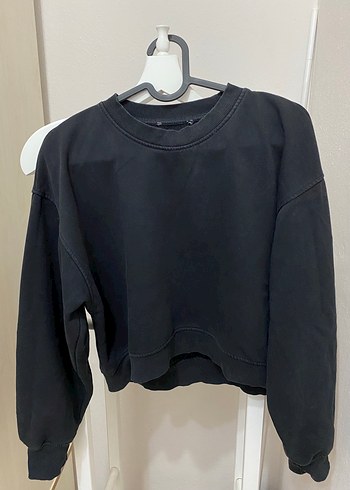 Siyah Oversize Kadın Sweatshirt