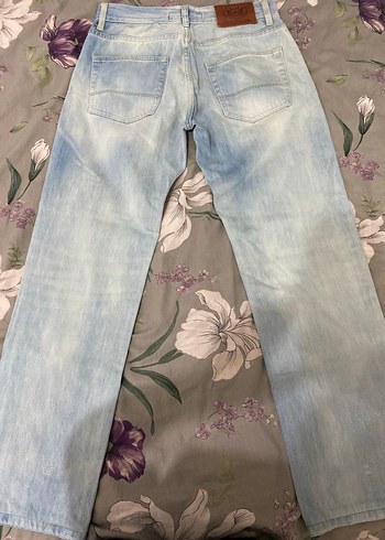 s Beden mavi Renk Kadın Mavi Tie-Dye Denim Pantolon
