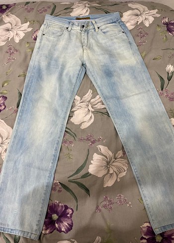 Kadın Mavi Tie-Dye Denim Pantolon